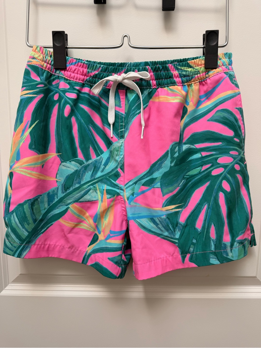 Chubbies Boys Birds of Paradise Boxer Lined Swim Trunks Size L